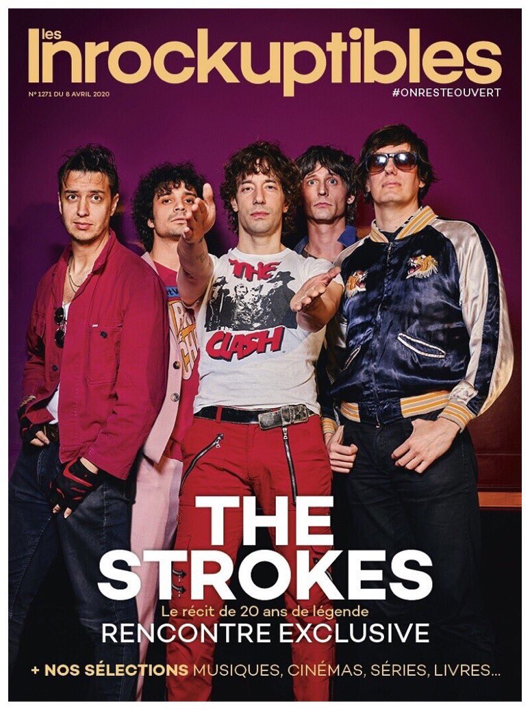 The Strokes na edição de abril da Les Inrockuptibles